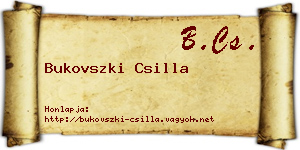 Bukovszki Csilla névjegykártya