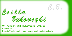 csilla bukovszki business card